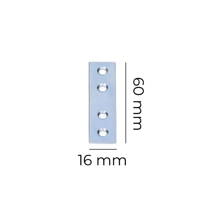 Pletina zincada 55x15x1mm 1