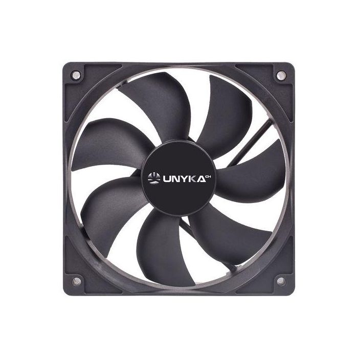 VENTILADOR 12CM UNYKA 2.000RPM NEGRO