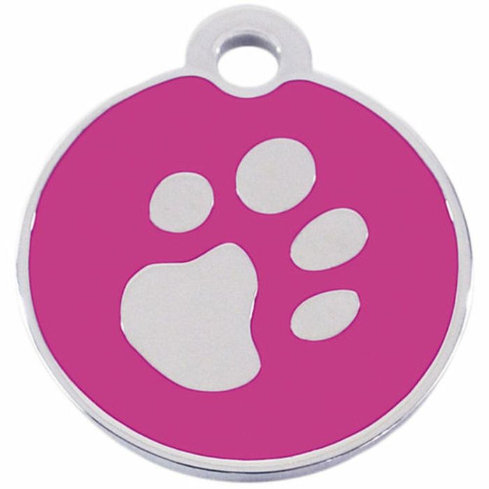 Placa identificativa para collar Imarc Circle Rosa Plateado 1