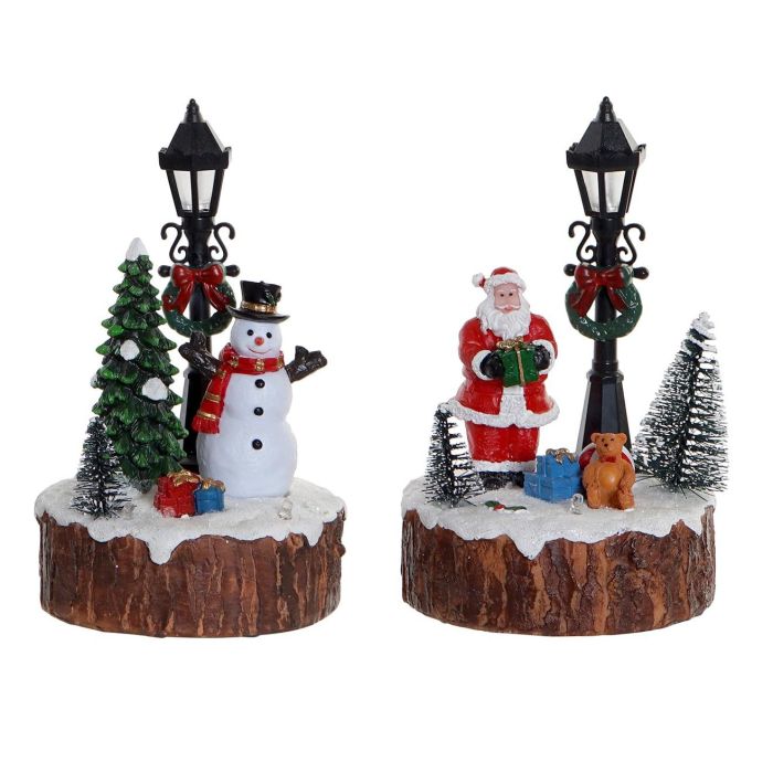 Figura Navidad Tradicional DKD Home Decor Multicolor 9 x 13 x 9 cm (2 Unidades)