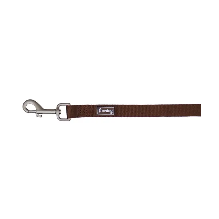 Freedog Correa de Nylon Basic Marrón 25 mm x 120 cm