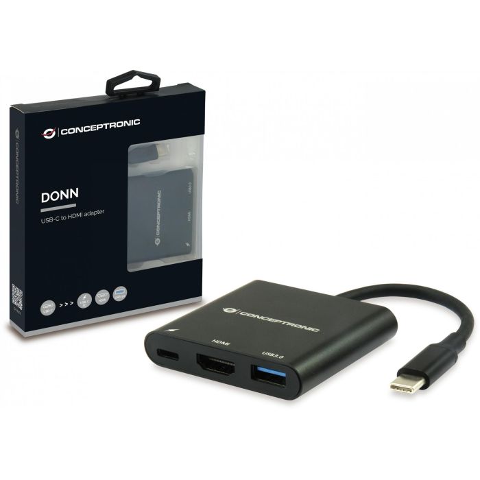 Hub USB Conceptronic DONN01B Negro 4 Hub USB Conceptronic DONN01B Negro 4