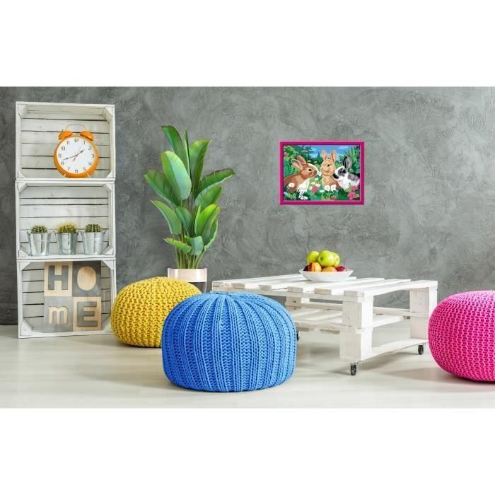 Ravensburger RAV00025847 CreArt Kids Kit Pintura por Números Conejos en el prado 31x21 cm, a partir de 9 años 3