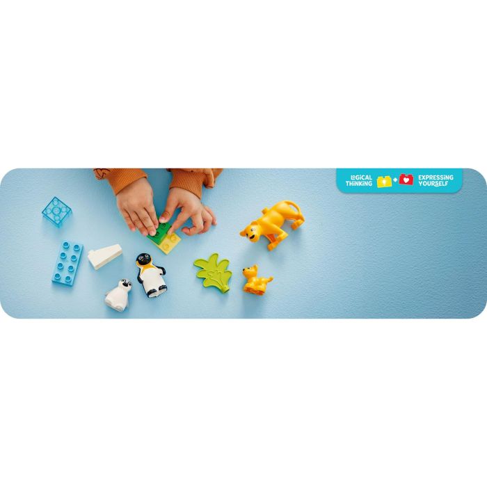 LEGO DUPLO 10442 Juguete de Construcción Familias Fauna Salvaje: Pingüinos y Leones para Desarrollo Motriz y Imaginación Niños +2 Años 5