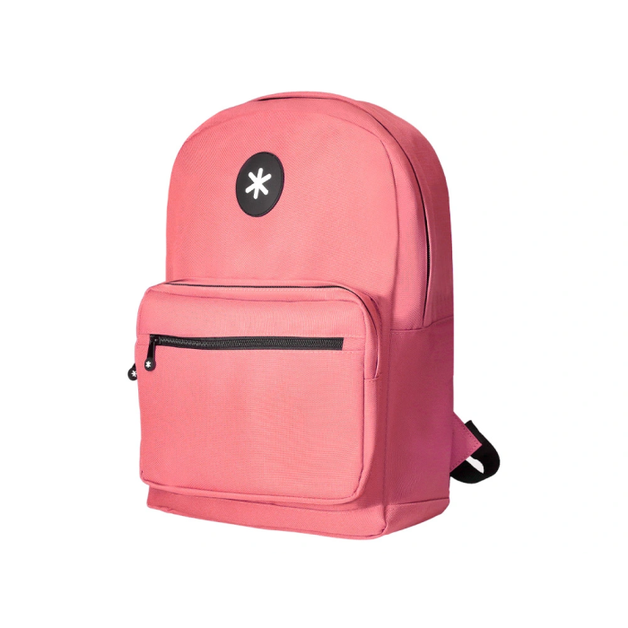 Antartik Mochila escolar con asa y bolsillo frontal con cremallera, color Coral, 320x140x430 mm 2