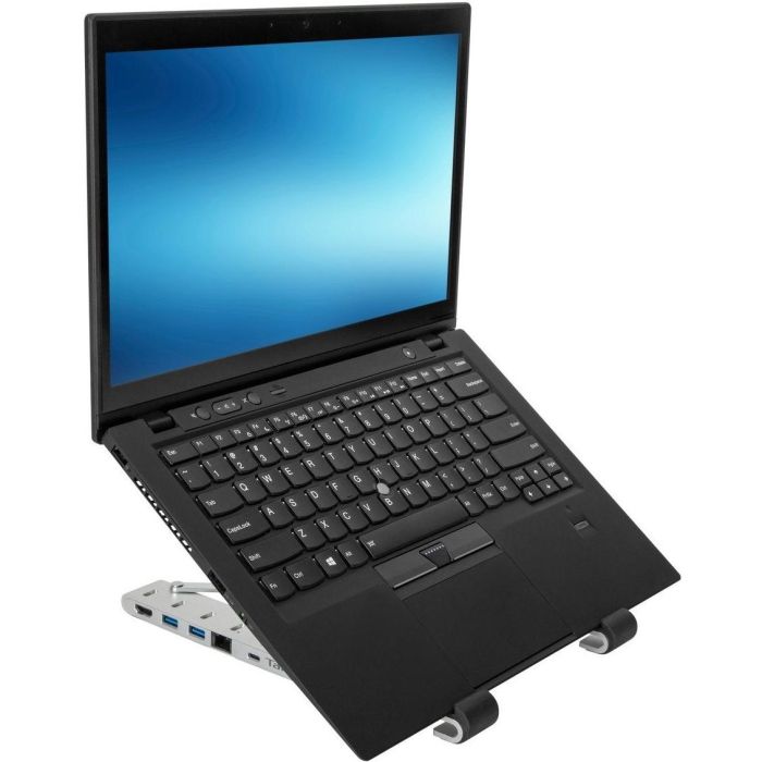 Targus Soporte Portátil con Dock Multi-puerto USB-C para Laptop, PD 100W, Plegable, Aluminio, 4K, Ajustable 1