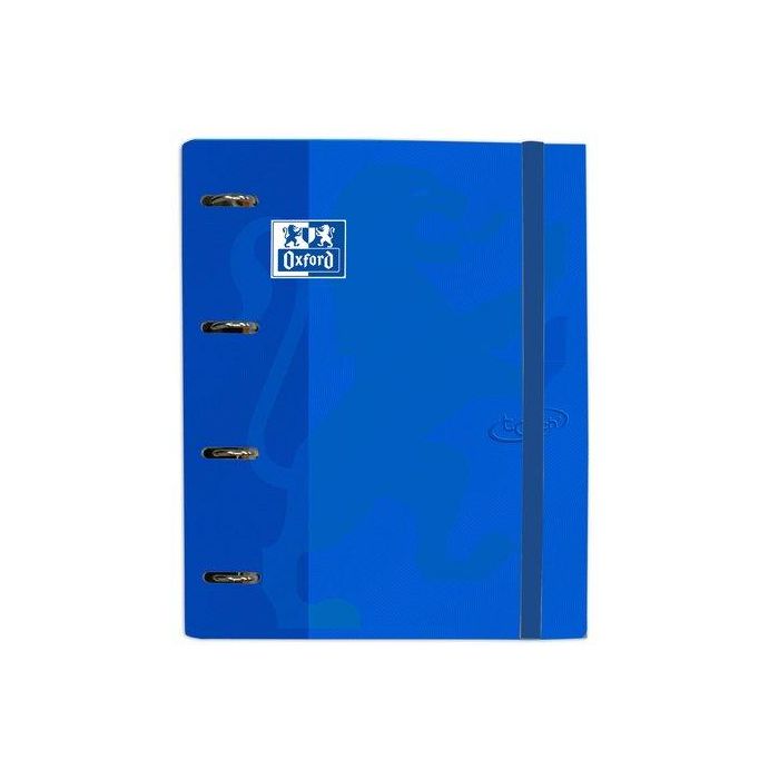 Carpebloc Oxford School Europeanbinder Touch A4+ 4 An.Mixtas 35Mm Con Recambio 100 Hj. Cuadric.5X5 Denim (Set de 4)