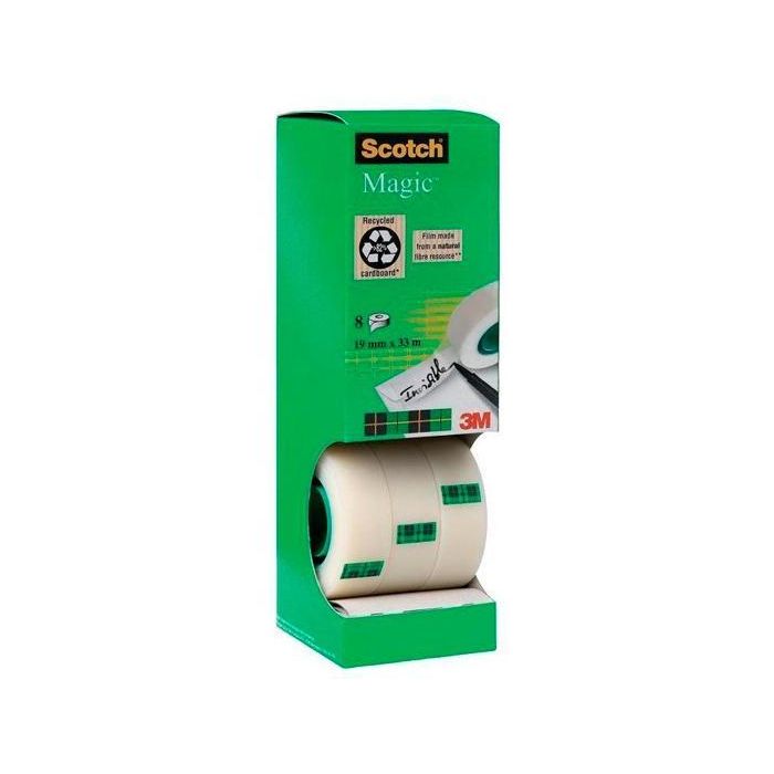 Scotch Cinta Adhesiva Invisible Magic Rollo 19 mm X 33M Caja 8 Unidades Scotch Cinta Adhesiva Invisible Magic Rollo 19 mm X 33M Caja 8 Unidades