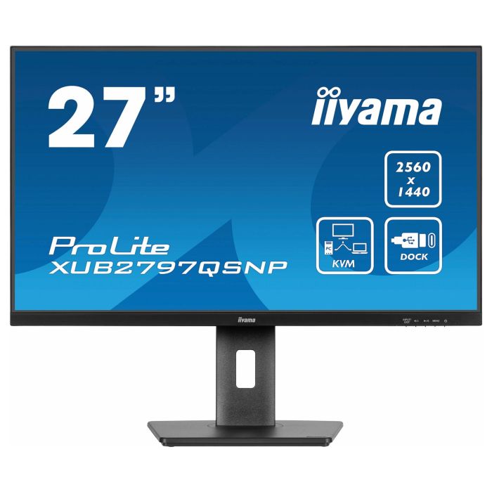 Iiyama XUB2797QSNP-B1 Monitor 27" QHD 1440P IPS 100Hz 1ms Altavoces DP USB-C Power Delivery 65W