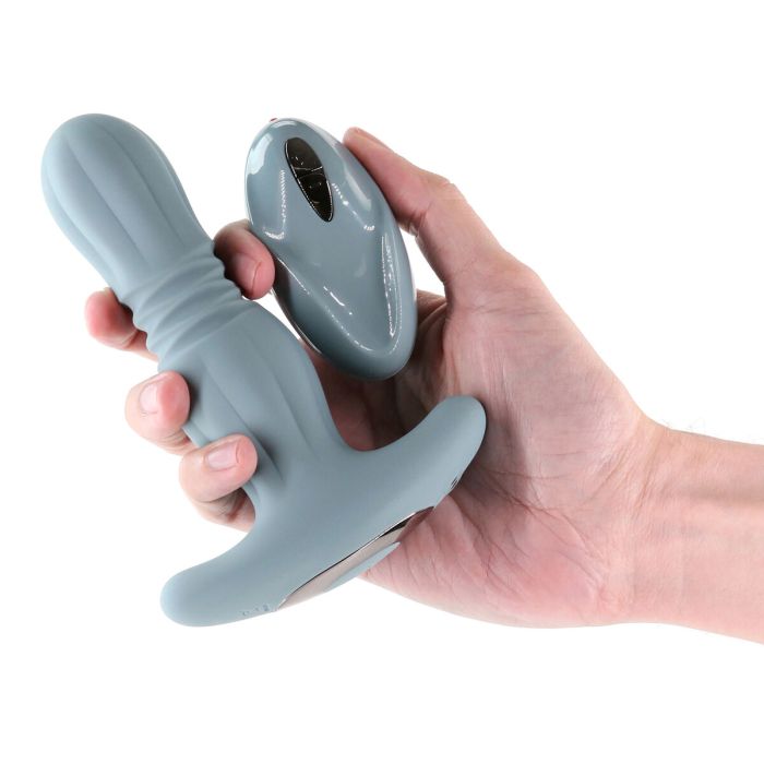 Plug Vibrador Anal NS Novelties Gemini Gris 3