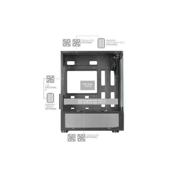 Caja Gaming Minitorre Mars Gaming MC-SE 4