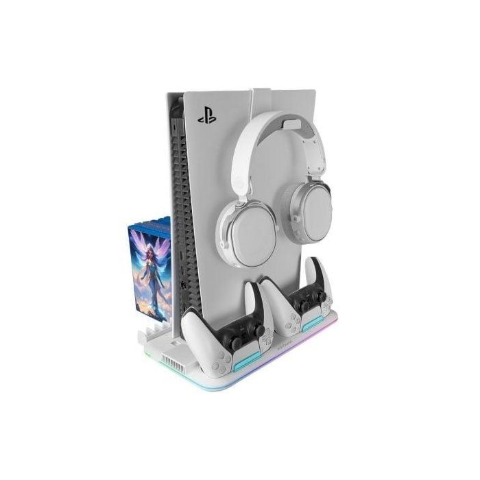 Soporte Multifunción RGB para PS5 Mars Gaming MPS5-B2/ Blanco 3