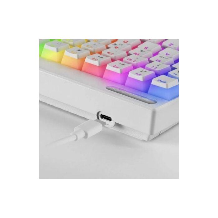 Teclado Gaming Mecánico Inalambrico Mars Gaming MKCLOUDWBES/ Blanco