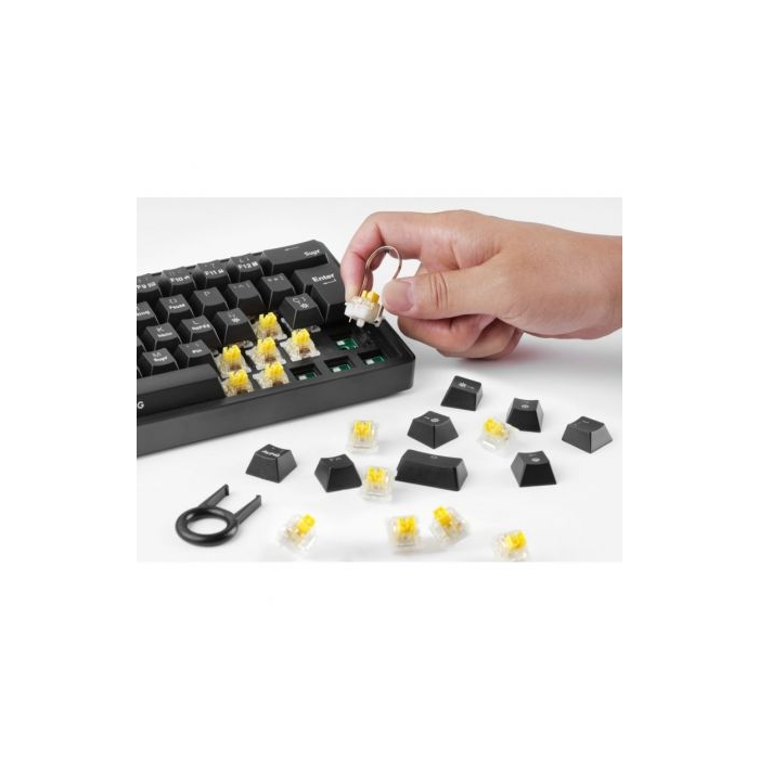 Teclado Gaming Mecánico Mars Gaming MKMINIPRO/ Switch Amarillo/ Negro 4