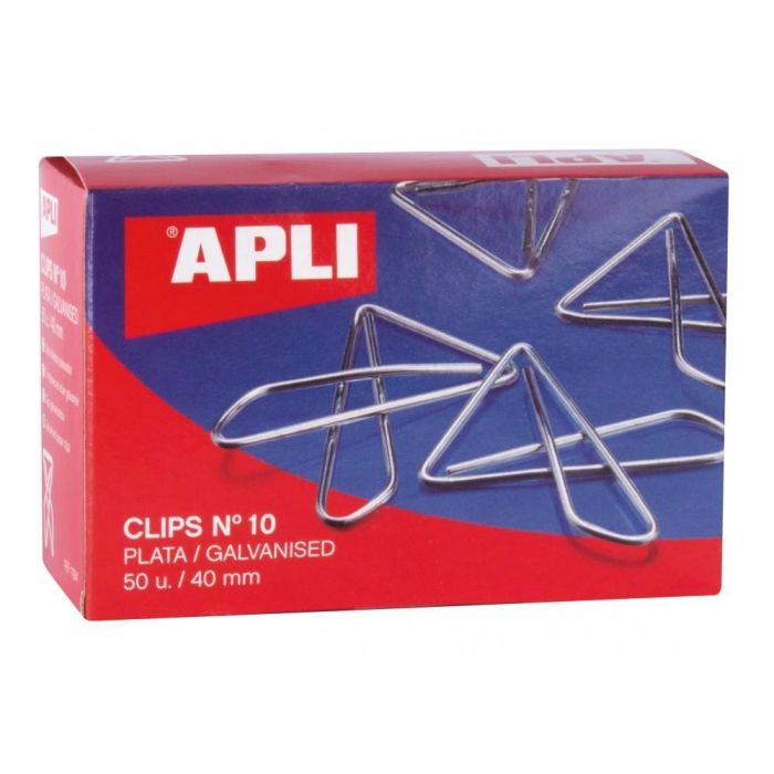Apli Clips Mariposa Nº 10 - 40 mm Caja 50 Ud Plateados Apli Clips Mariposa Nº 10 - 40 mm Caja 50 Ud Plateados