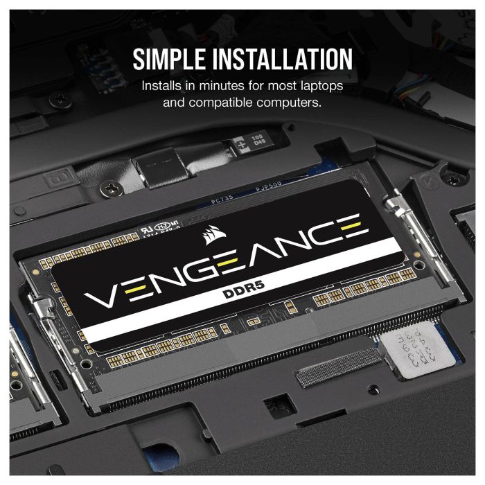 Corsair Vengeance CMSX16GX5M1A5600C48 Memoria RAM DDR5 16GB (1x16GB) 5600MHz CL48 para Portátil