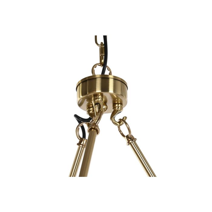 DKD Home Decor Lámpara de Techo Moderna Dorada Metal Cristal 66 x 60 x 66 cm 2
