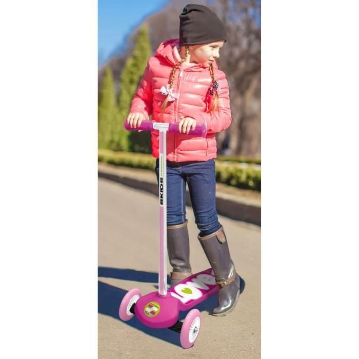 SKIDS CONTROL Scooter de dirección - Rosa - 3 ruedas 4 SKIDS CONTROL Scooter de dirección - Rosa - 3 ruedas 4