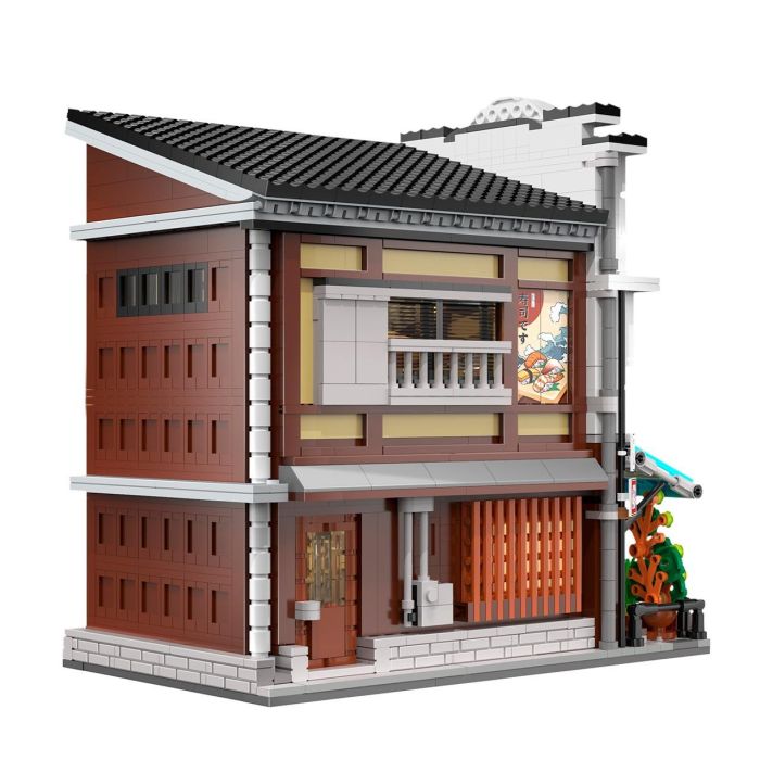 CADA Restaurante de Sushi C66018W 1665 Piezas, Diseño Japonés Modular con Luces LED, Compatible con Otras Escenas 3