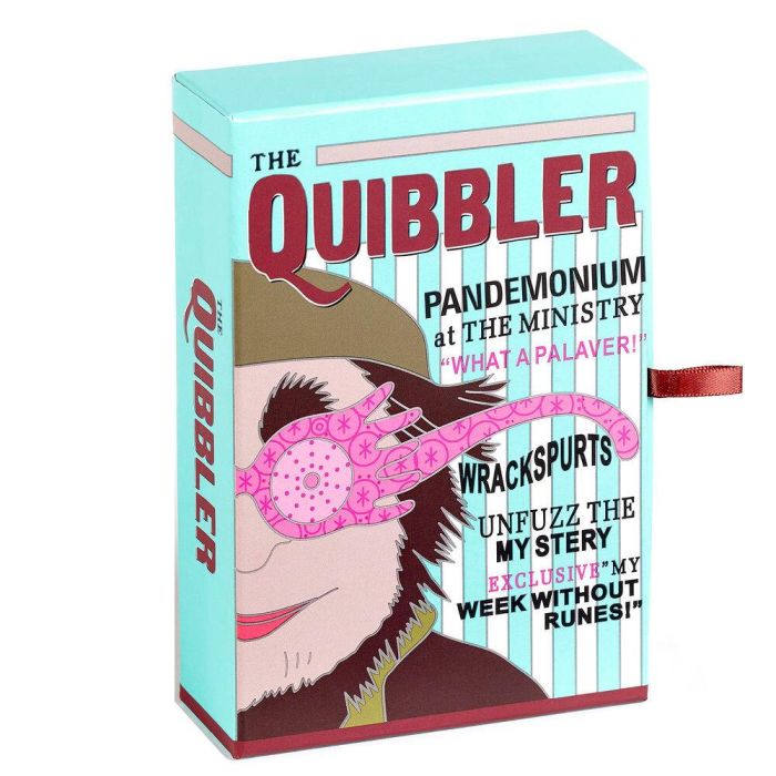 THE CARAT SHOP Harry Potter Luna Lovegood Set Colgante Quibbler y Pendientes Rábanos - Sin níquel, 40cm cadena