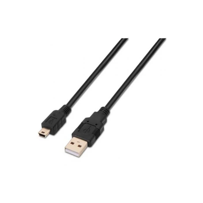 AISENS - CABLE USB 2.0, TIPO A/M-MINI B/M, NEGRO, 3.0M
