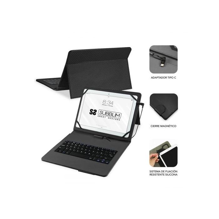 Funda para Tablet y Teclado Subblim SUB-KT1-USB001 Negro Qwerty Español 1