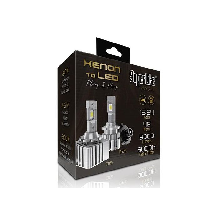 Kit Conv Xenon A Led D1S Gold Cambus 9000K Plug & Play BOM12325 2 Kit Conv Xenon A Led D1S Gold Cambus 9000K Plug & Play BOM12325 2
