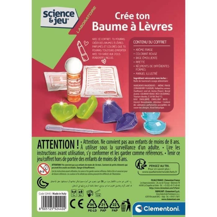 CLEMENTONI Science & Jeu - Bálsamos labiales - Juego científico 3 CLEMENTONI Science & Jeu - Bálsamos labiales - Juego científico 3