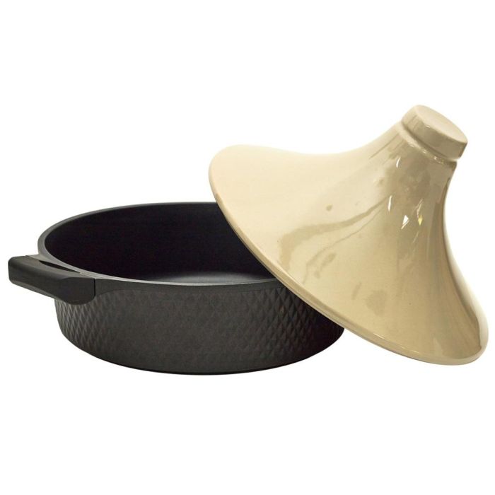 Cook Concept Tajín Inducción Mirage Aluminio Antiadherente con Tapa Cerámica Diámetro 28 cm 4