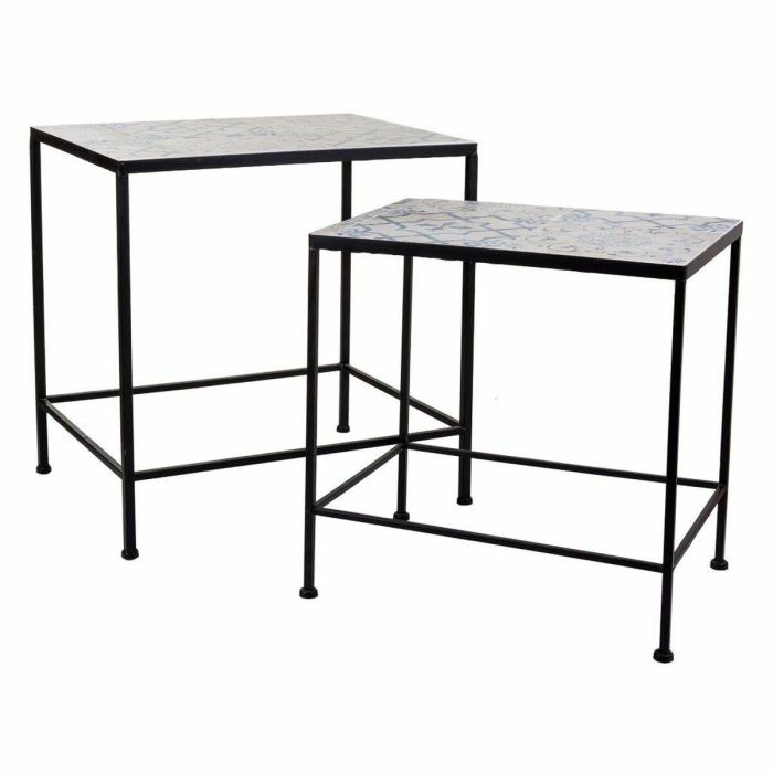 Soporte para Maceta Alexandra House Living Negro Hierro 37 x 51 x 50 cm 2 Piezas