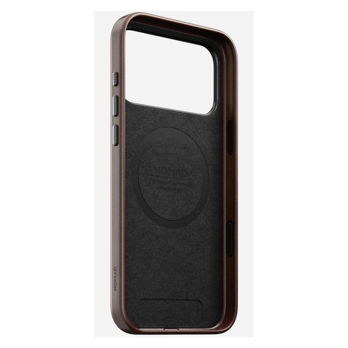 Nomad iPhone 17 Pro Max Funda de Cuero Tradicional Rustic Brown con Compatibilidad MagSafe - Resistente a Rayones y Polvo 3