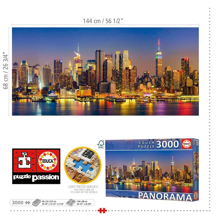 Puzzle 3000 Piezas Panorama Skyline Nueva York 19948 Educa 2