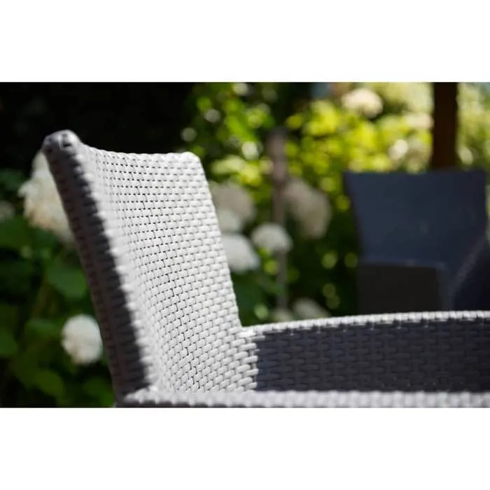 ALLIBERT by KETER Sillón de Jardín IOWA Ratán Sintético Gris con Cojín (62 x 60 x 89 cm) 1