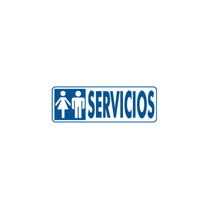 Señal "Servicios" 175X65 Pvc Gris Archivo 2000 6177-00 GS