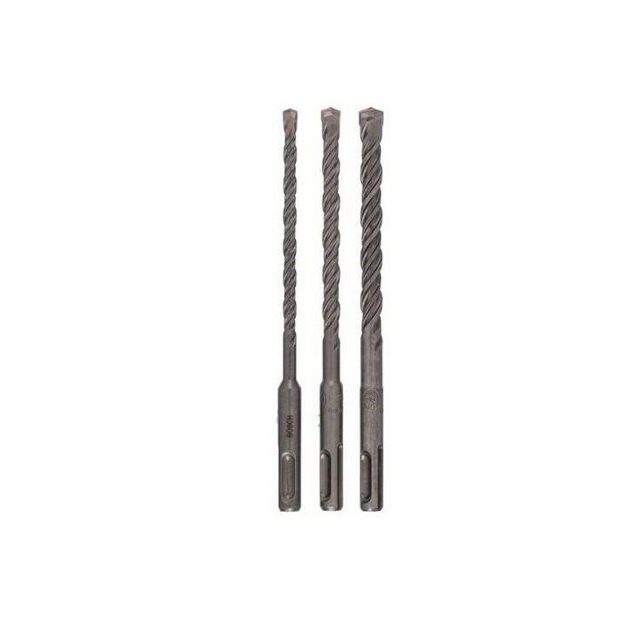 Bosch 1 617 000 117. Set 3 Brocas Martillo Perforador SDS-Plus 6, 8, 10 mm, Longitud 165 mm, para hormigón