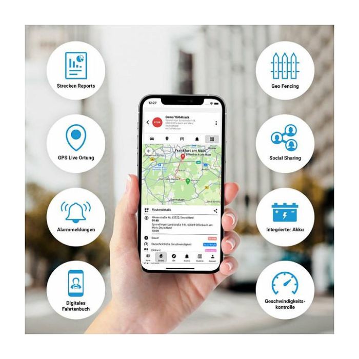 YUKAtrack easyWire 2G AIO Rastreador GPS para Coche con SIM + Datos Plan, Universal, Negro, IP65, Resistente al Agua 1