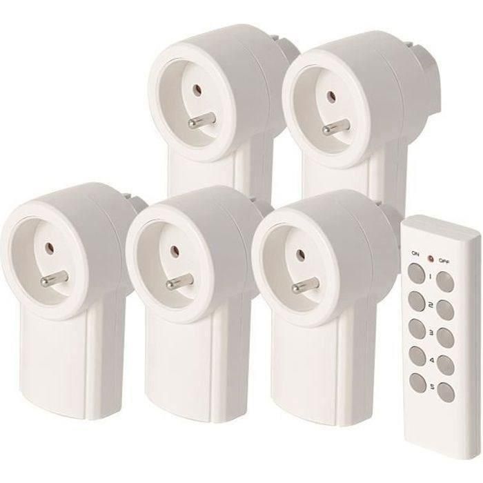 SCS SENTINEL Kit de 5 tomas de control remoto de 2300 W SCS SENTINEL Kit de 5 tomas de control remoto de 2300 W