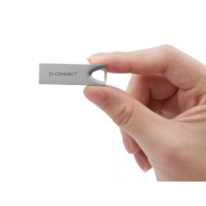 Q-connect Memoria USB Flash Premium 4GB 2.0 Plateado Compacto Ligero 6