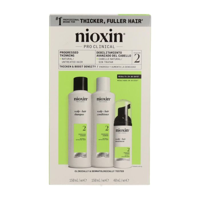 NIOXIN Sistema 2 Kit Tratamiento para Cabello Natural con Debilitamiento Avanzado 3 unidades