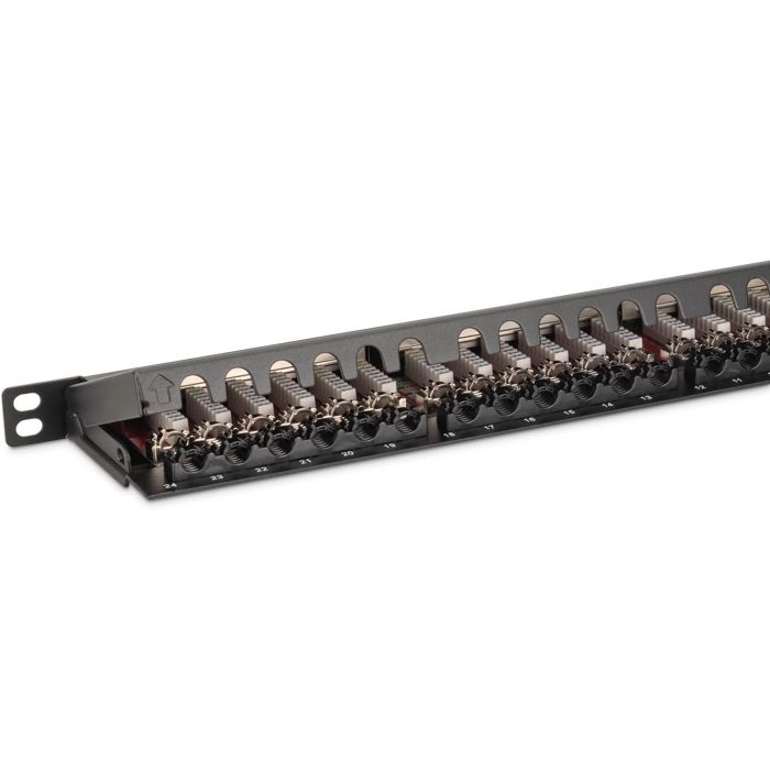 DIGITUS Patchpanel 0.5HE 24-Port Cat6a geschirmt schwarz 2 DIGITUS Patchpanel 0.5HE 24-Port Cat6a geschirmt schwarz 2