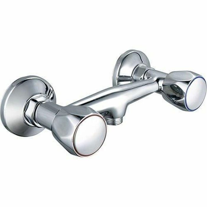 Edouard Rousseau EDR3047404053123 Mezclador de ducha Konfort, Manetas metal facetado, Estilo clásico, Cromo