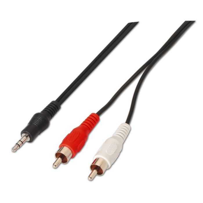 Cable Estéreo Aisens A128-0148/ Jack 3.5 Macho - 2x RCA Macho/ Hasta 0.1W/ 3m/ Negro Cable Estéreo Aisens A128-0148/ Jack 3.5 Macho - 2x RCA Macho/ Hasta 0.1W/ 3m/ Negro