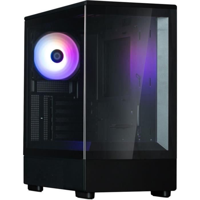 Caja de PC Mini Tower sin fuente de alimentación - ZALMAN P10 (Negro) - Micro ATX/Mini-ITX - 1x120mm A-RGB - USB-C/3.0/HD Audio - Vidrio templado