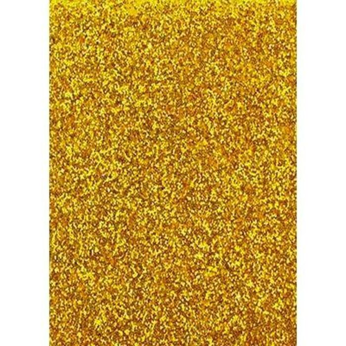 Papel Fama Glitter Dorado Goma Eva 50 x 70 cm (10 Unidades) 1