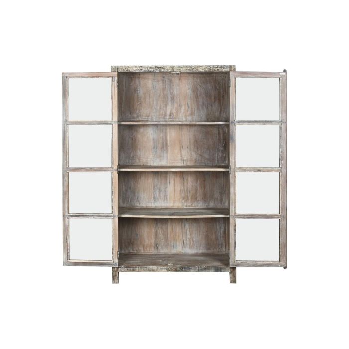 Vitrina Home ESPRIT Blanco Marrón Madera Reciclada 100 x 40 x 180 cm 5