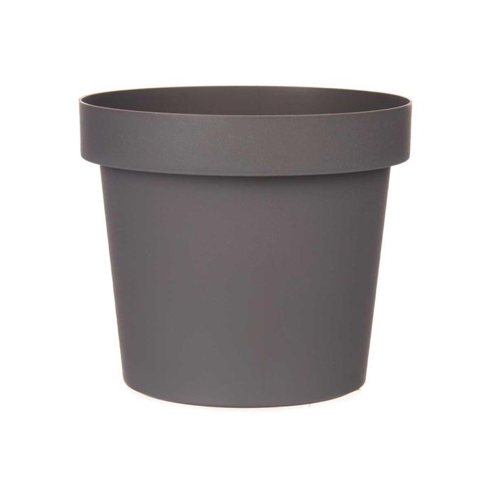 Maceta de plástico gris Ibergarden 14 cm diámetro (12 Unidades) 1