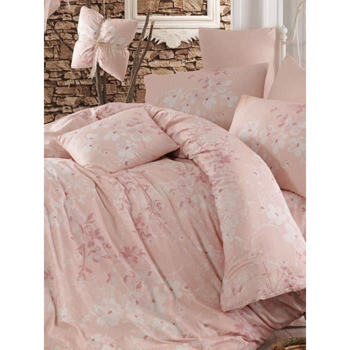 Juego de cama ASI8681181819838 1 funda nórdica 220x240 cm + 2 fundas de almohada 60x60 cm 100% algodón reforzado Rosa 3 Juego de cama ASI8681181819838 1 funda nórdica 220x240 cm + 2 fundas de almohada 60x60 cm 100% algodón reforzado Rosa 3