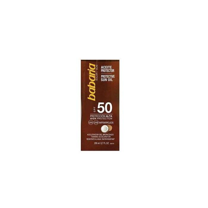 BABARIA Aceite de Coco SPF50 Protección Muy Alta 200 ml 2