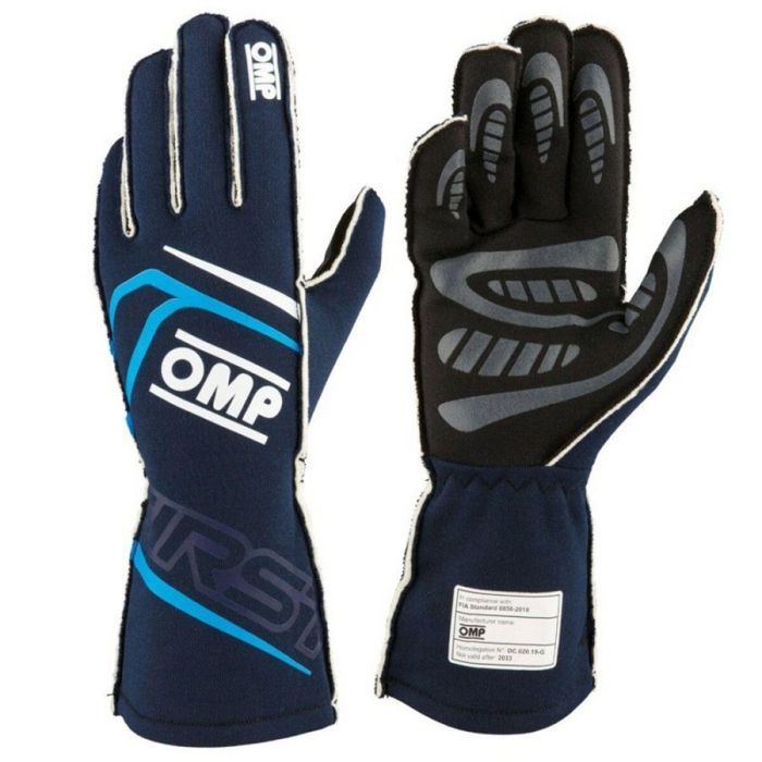 Guantes de Karting OMP OMPIB0-0776-A01-244-L Azul marino L FIA 8856-2018