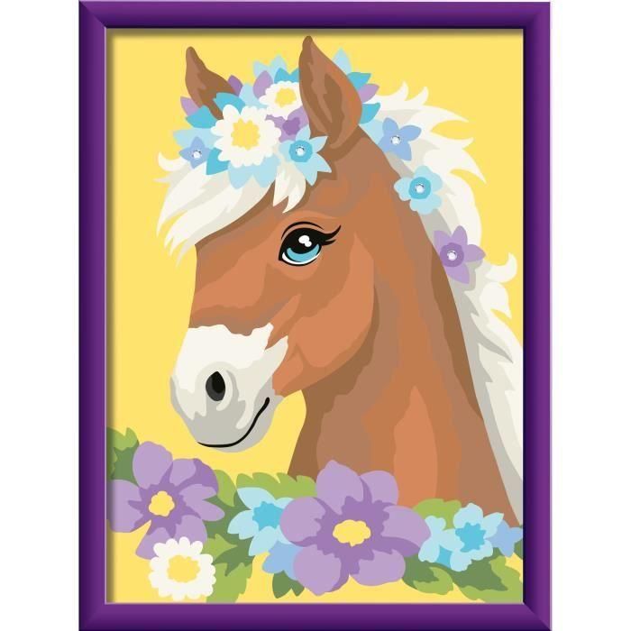 Ravensburger RAV00025906 CreArt Kids Kit de Pintura por Números Art Number Caballo Florido 18 x 24 cm para Niños +7 Años 2